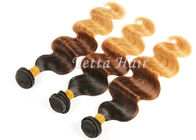 3 つの調子ボディ波の自然な Ombre の毛延長ブラジルの毛の織り方