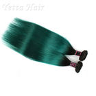 暗い根の緑のブラジルのバージンの Remy の人間の毛髪/膚触りがよい直毛の織り方