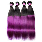 ペルーの直毛7A Ombreの人間の毛髪延長1B/紫色色