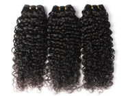 二重よこ糸のペルーの人間の毛髪の織り方10インチ- 30インチの自然な巻き毛
