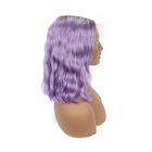 100%の人間の毛髪はOmbre女性のための紫色のボブのレースの前部かつらを短縮しました
