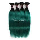 暗闇の根の緑の Ombre の人間の毛髪延長/ブラジルの毛の織り方