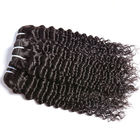 二重よこ糸のペルーの人間の毛髪の織り方10インチ- 30インチの自然な巻き毛