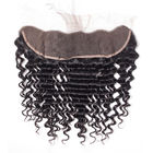 深い波のペルーFrontalが付いている100つのRemyの人間の毛髪の織り方の束取除くこと
