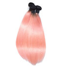ピンクの前部Ombreの人間の毛髪延長絹10A等級のもつれは放します