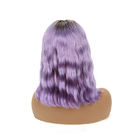 100%の人間の毛髪はOmbre女性のための紫色のボブのレースの前部かつらを短縮しました